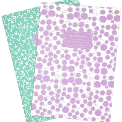 Note! Conjunto 2Caderno Agrafado A5 Liso 96F Bloom