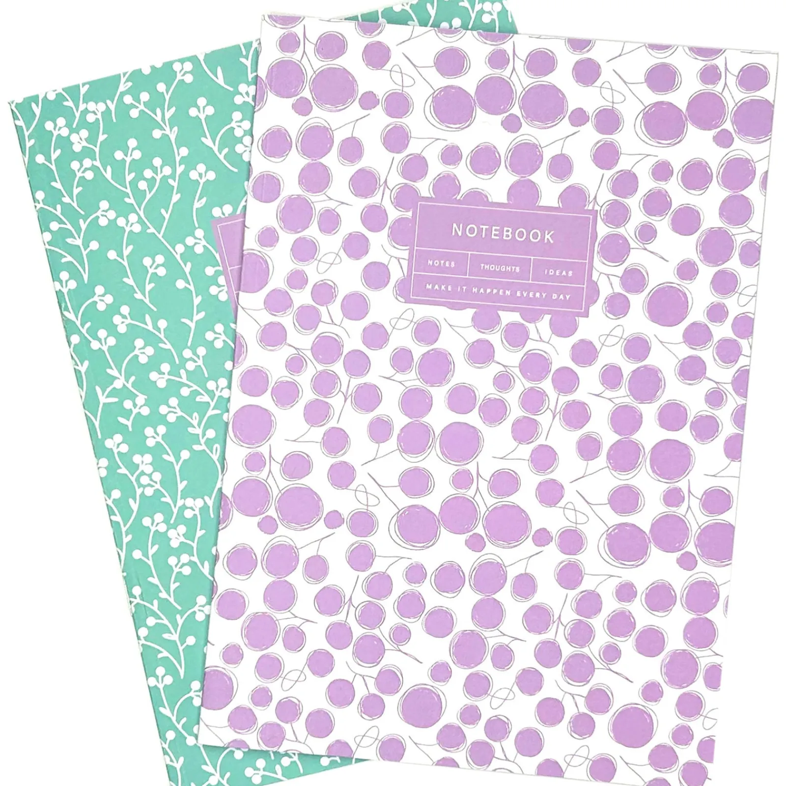 Note! Conjunto 2Caderno Agrafado A5 Liso 96F Bloom