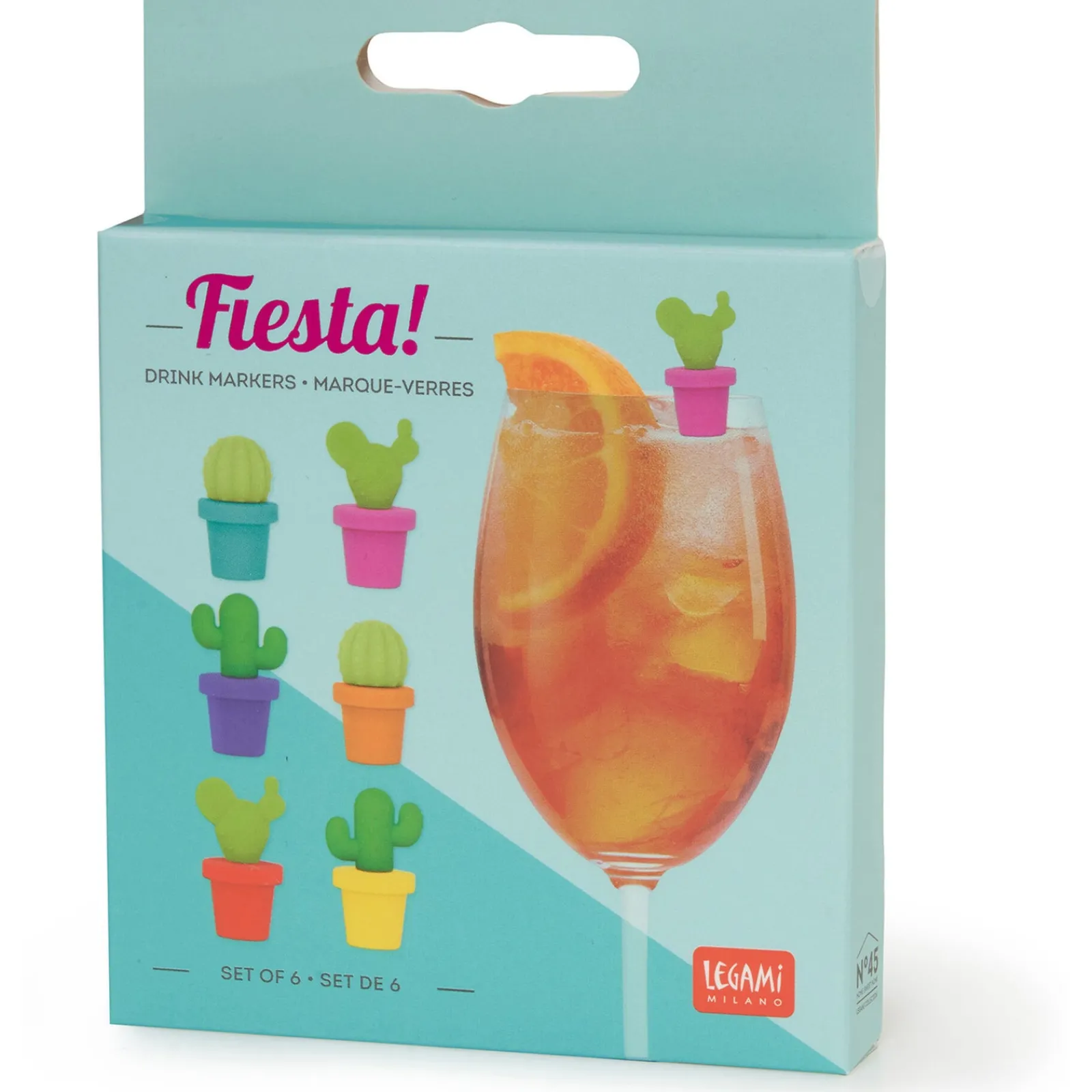 Legami Conjunto De 6 Marcadores De Bebida - Fiesta!