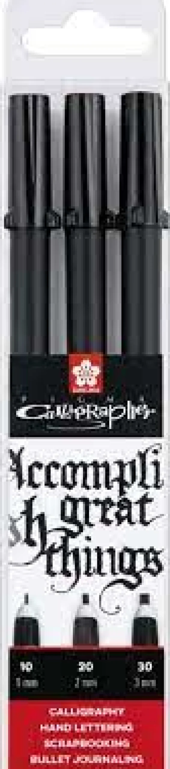 Sakura Conjunto de 3 Marcadores para Caligrafia Tons Negros