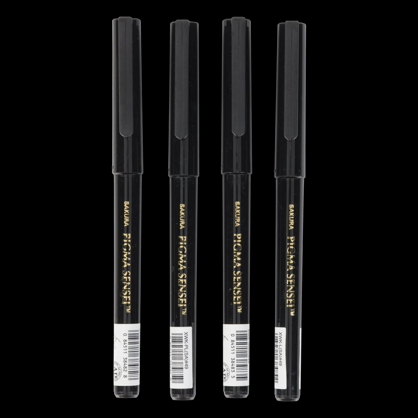 Sakura Conjunto de 4 Marcadores Pretos Pigma Sensei Manga