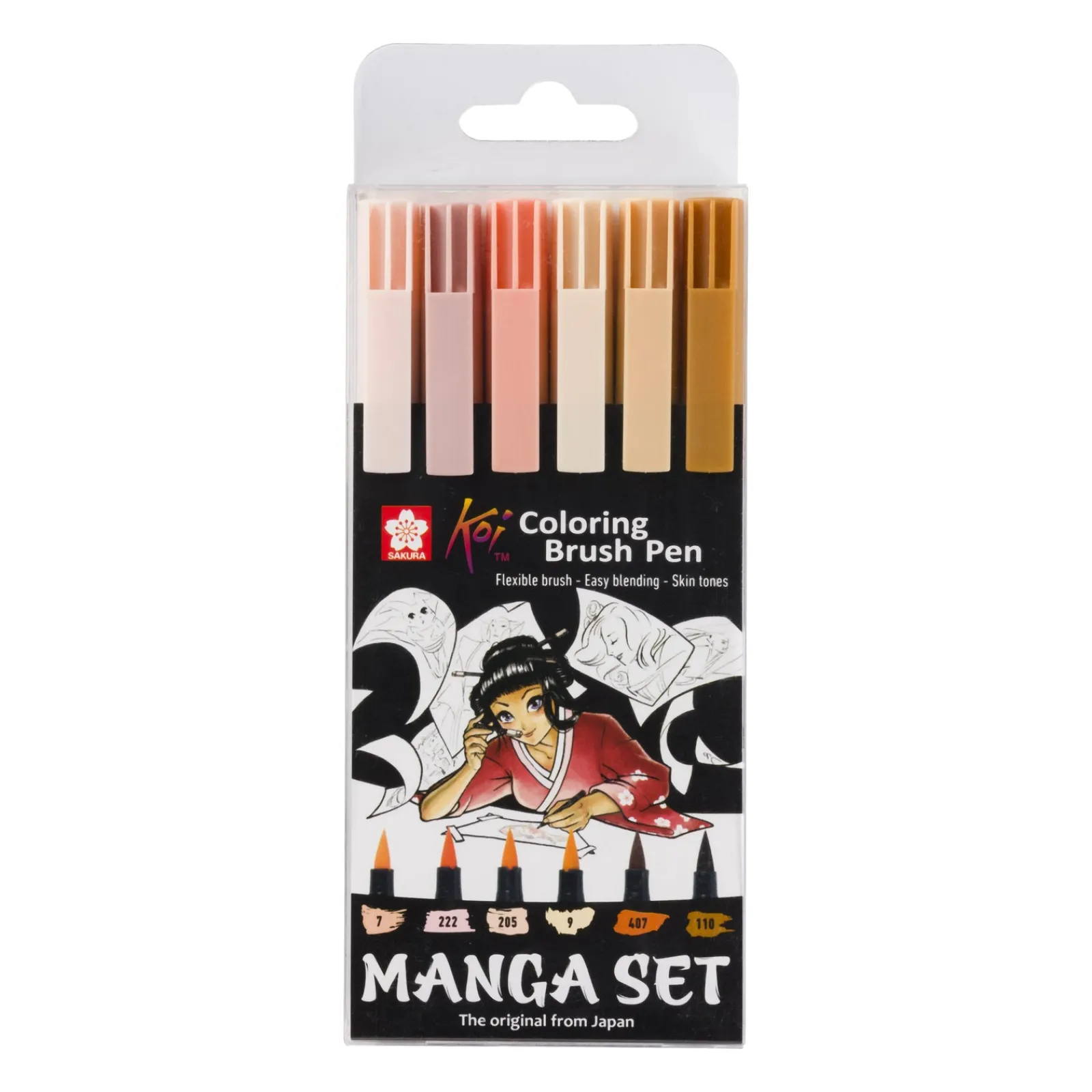 Sakura Conjunto de 6 Marcadores Koi Coloring Brush