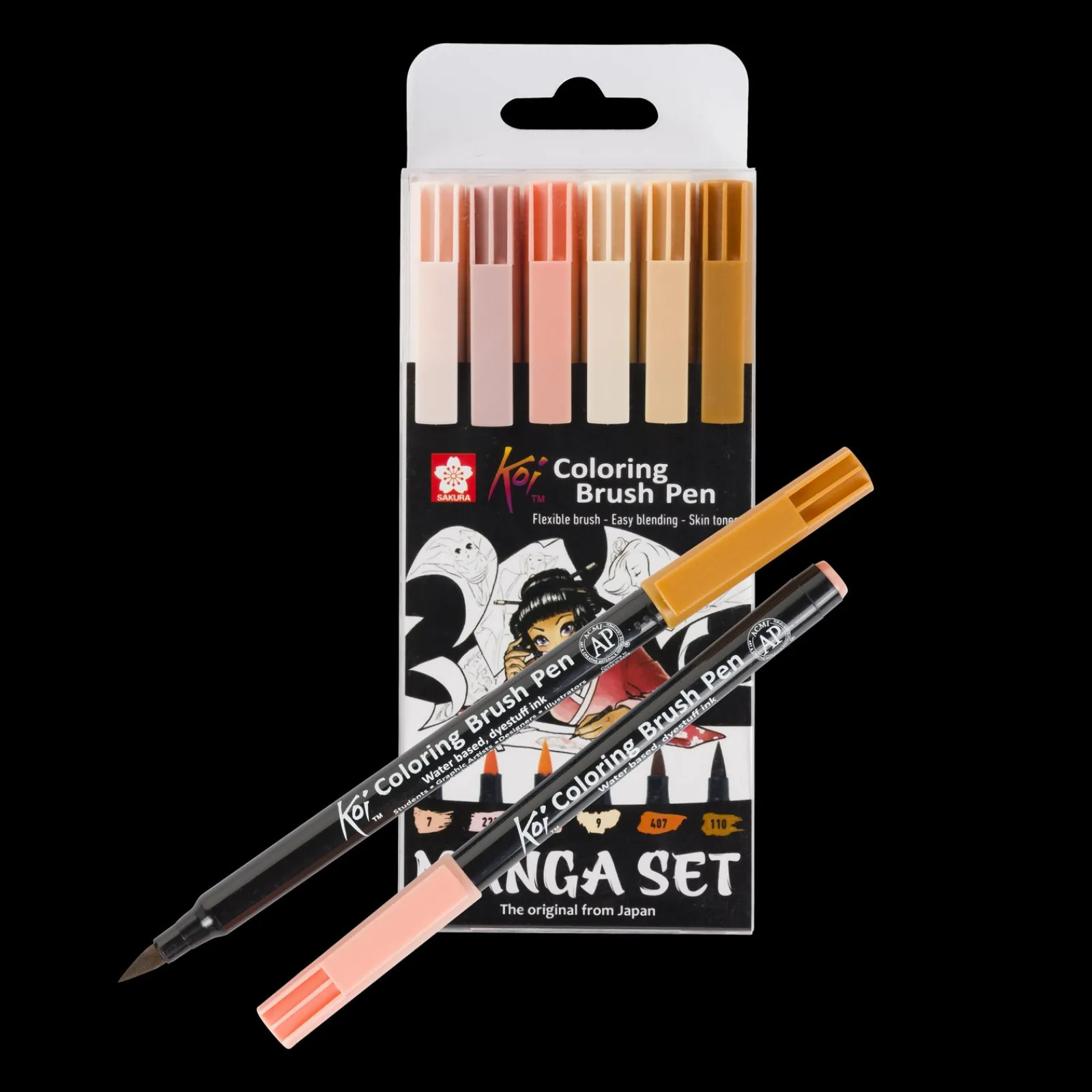 Sakura Conjunto de 6 Marcadores Koi Coloring Brush