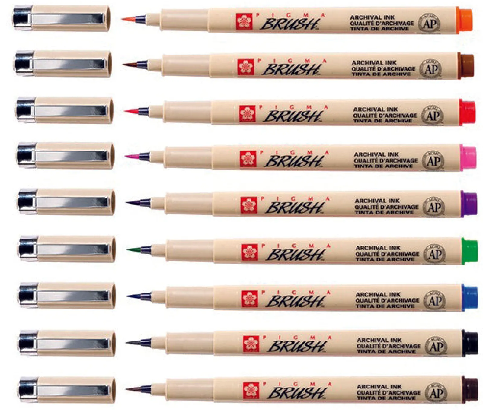Sakura Conjunto de 9 Marcadores Pigma Brush