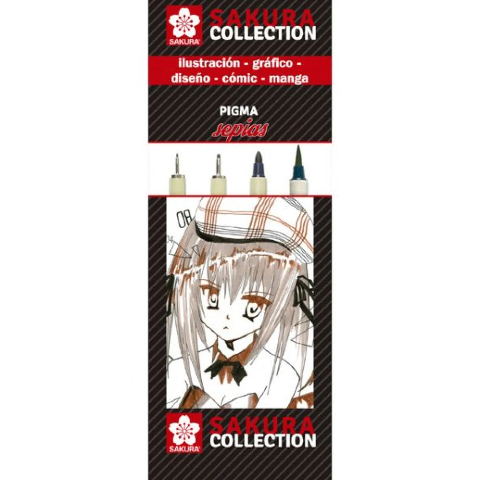 Clearance Sakura Conjunto de 4 Marcadores Pigma Sépia