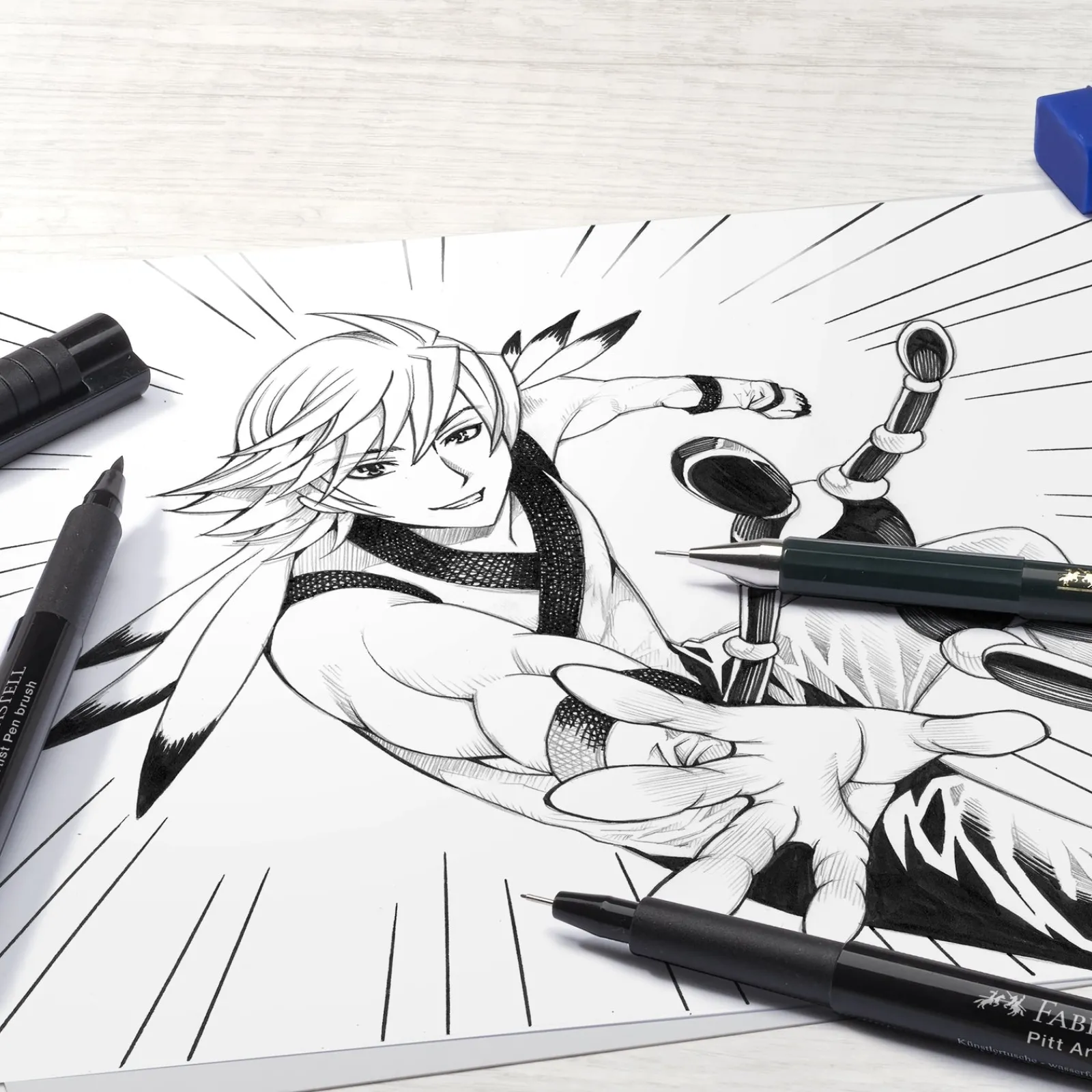 Faber Castell Conjunto Desenho Iniciação Pitt Manga
