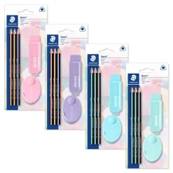 Staedtler Conjunto Lápis HB 3 unidades + Afia + Borracha (artigo sortido)