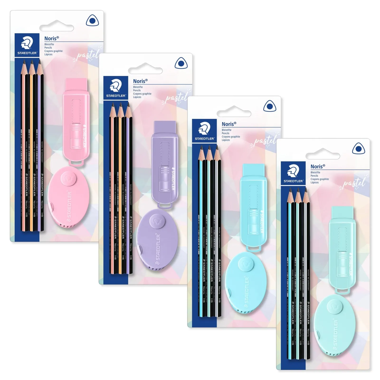 Staedtler Conjunto Lápis HB 3 unidades + Afia + Borracha (artigo sortido)