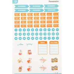 Talia Conjunto Stickers 12 Folhas