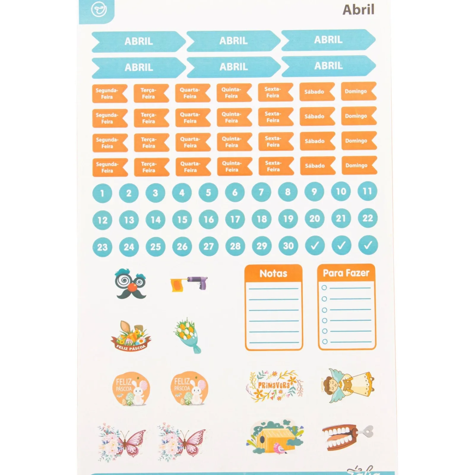 Talia Conjunto Stickers 12 Folhas