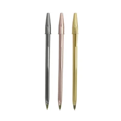 Discount Note! Conjunto Unidades 3 Esferográficas Rose Gold Grey