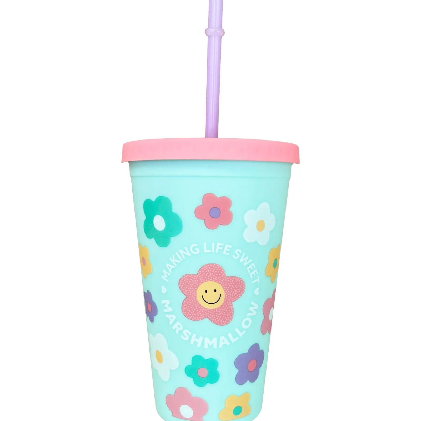 Discount Marshmallow Copo Plástico Palhinha 450ml