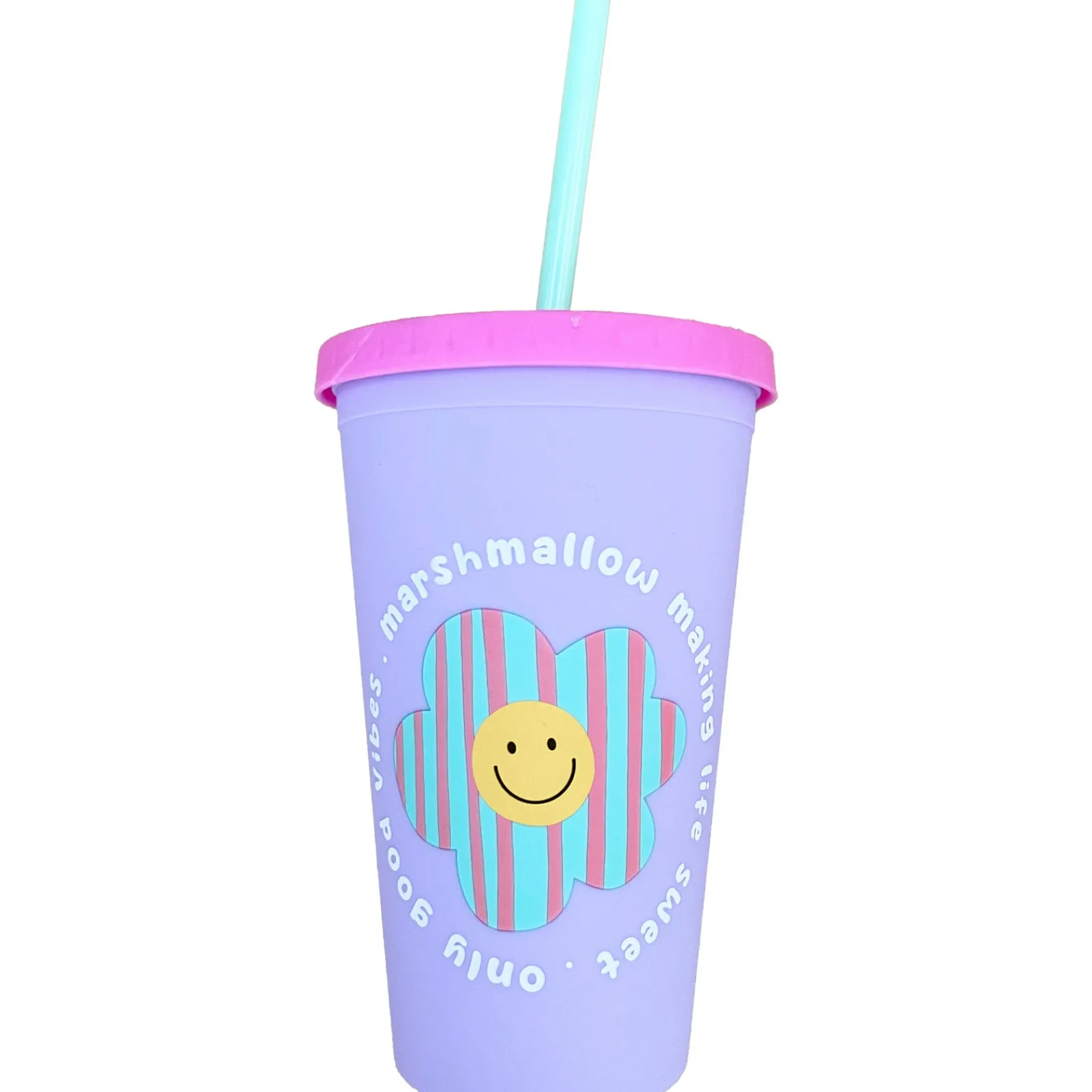 Discount Marshmallow Copo Plástico Palhinha 450ml