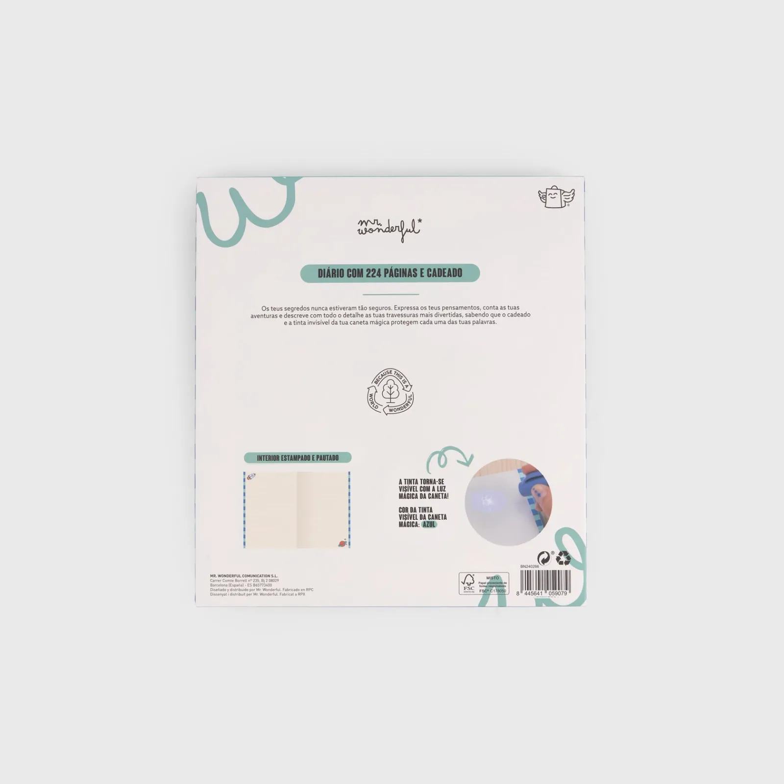 Clearance Mr. Wonderful Diário E Caneta - Pensamentos Aventuras