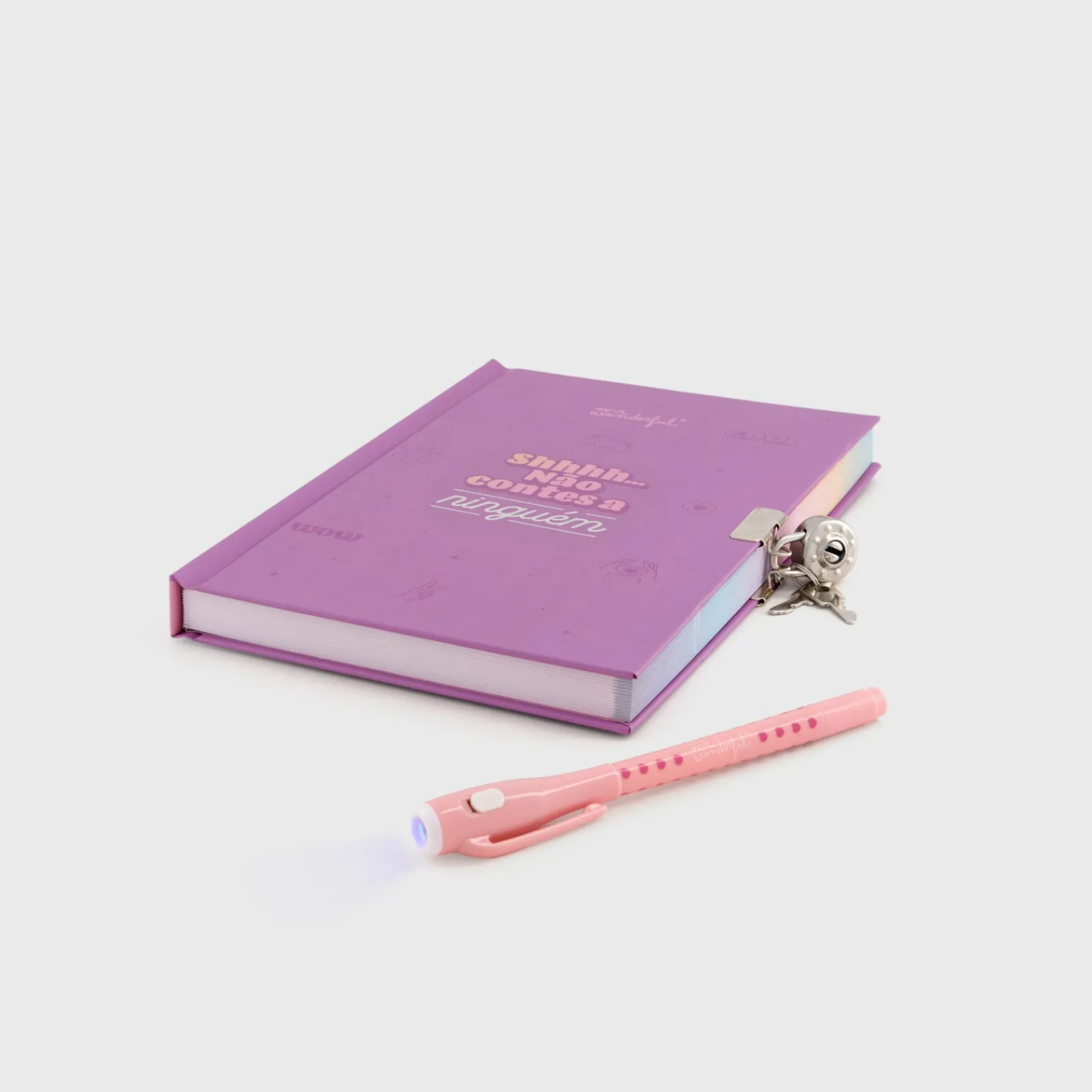 Mr. Wonderful Diário E Caneta - Shhh... Não Contes