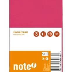 Note! Envelope Silicone C6 114*162Mm Rosa 10 unidades