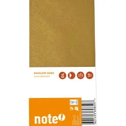 Note! Envelope Silicone Dl 110*220 Dourado 10 unidades Note