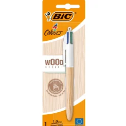 Bic Esferográfica com 4 Cores Wood