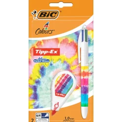 New Bic Esferográfica 4Cor+Ti-Ex Mini Pocket Tie Dye