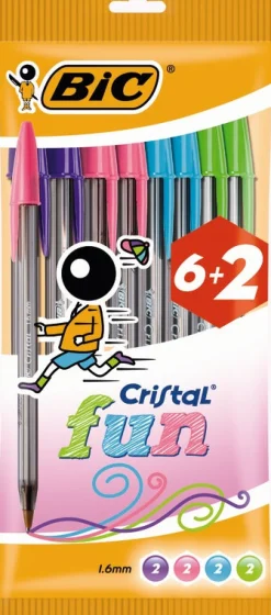 Best Bic Esferográfica Cristal Fun 8 unidades