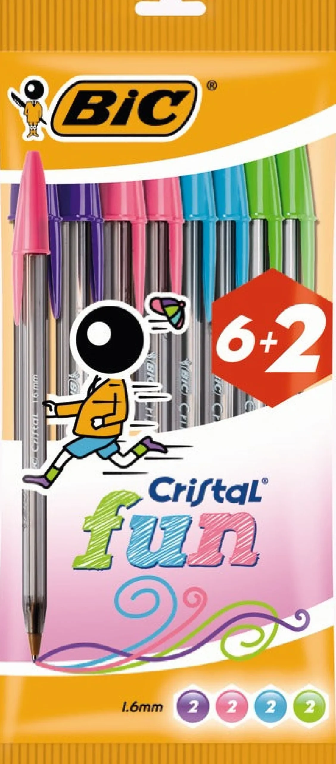 Best Bic Esferográfica Cristal Fun 8 unidades