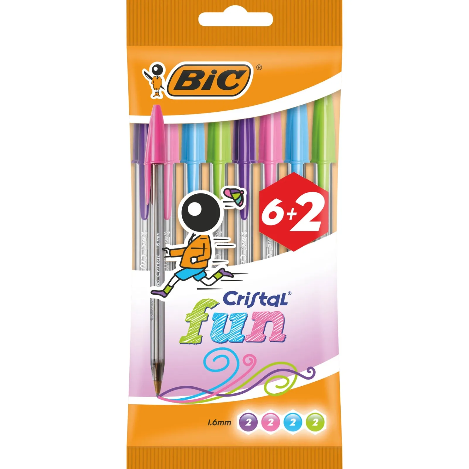 Best Bic Esferográfica Cristal Fun 8 unidades