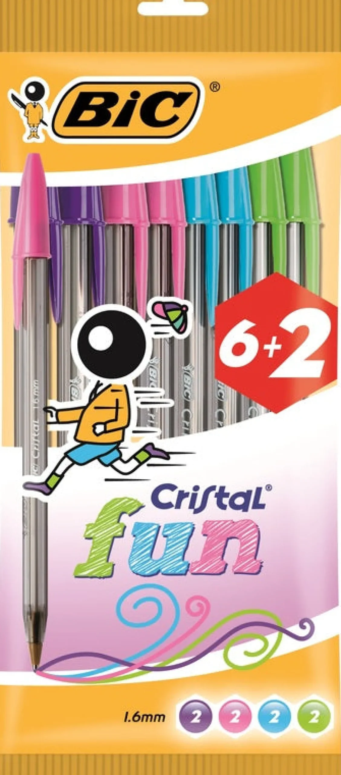 Best Bic Esferográfica Cristal Fun 8 unidades