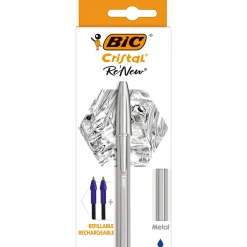 Discount Bic Esferográfica Cristal Re'New com 2 Recargas Azul