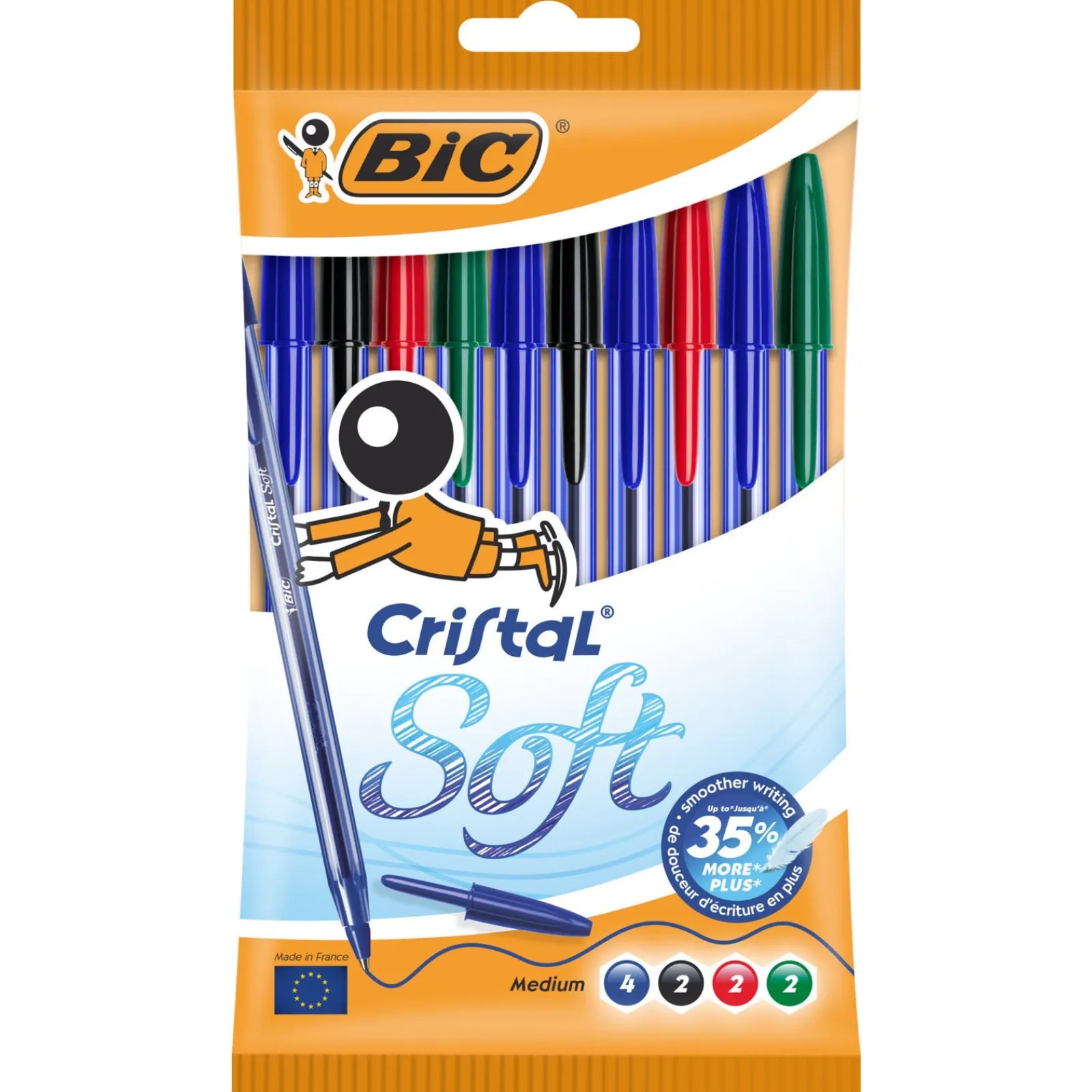 Bic Esferográfica Cristal Soft 10 unidades (várias cores)