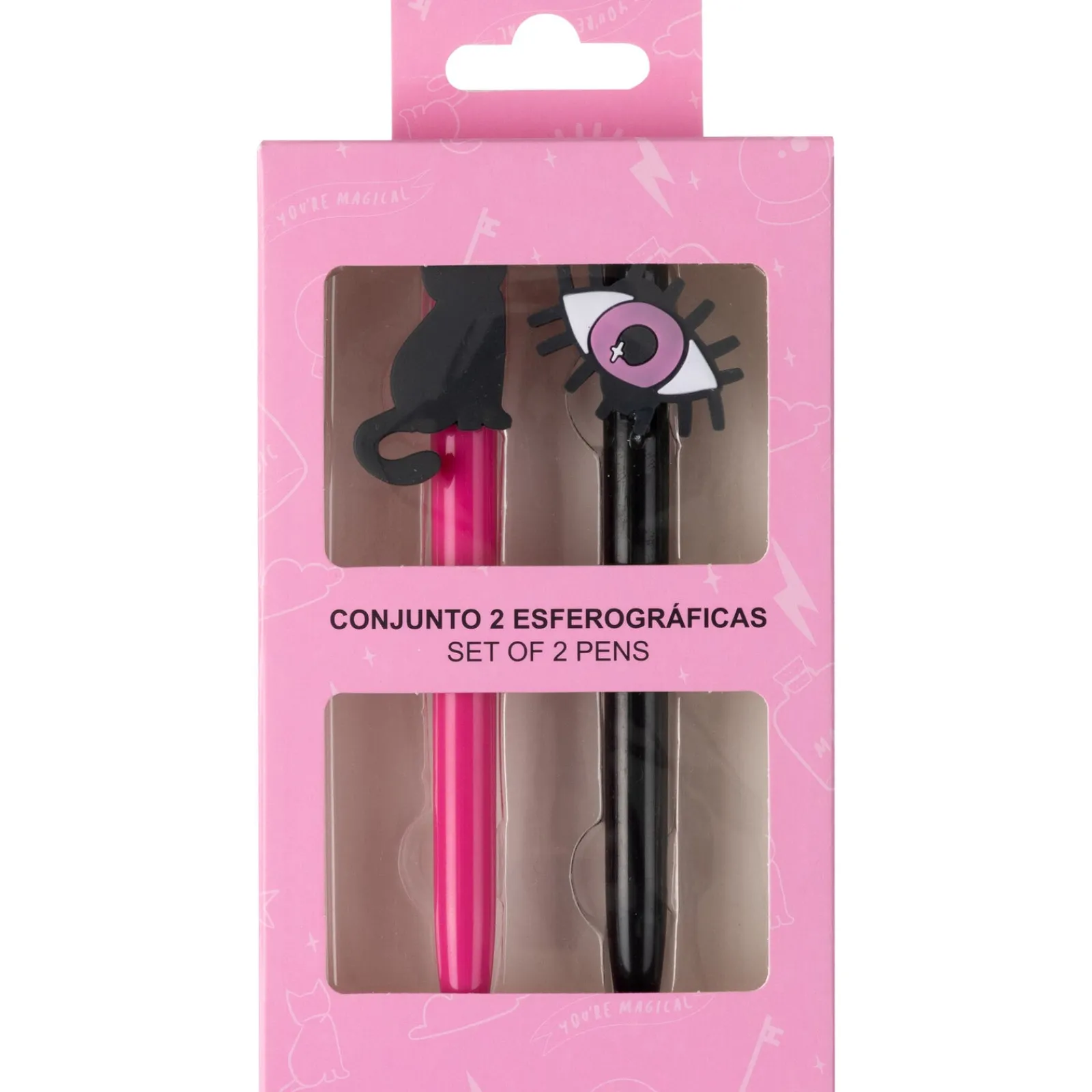 Best Outras Marcas Esferográfica Eye Pink Magic 2 unidades (artigo sortido)