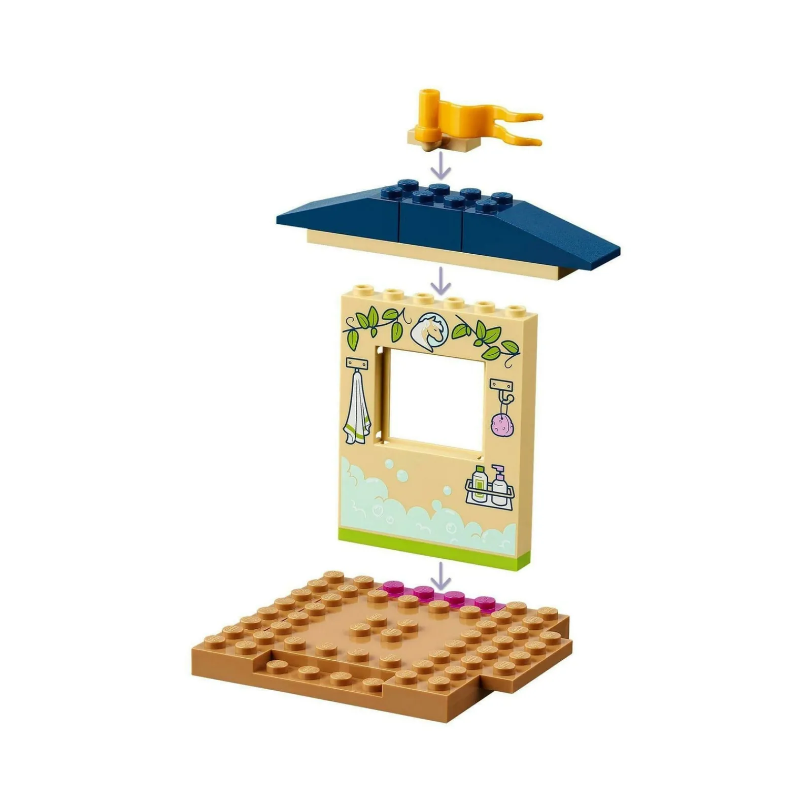 New Lego-Friends Estábulo Para O Banho Dos Póneis Lego