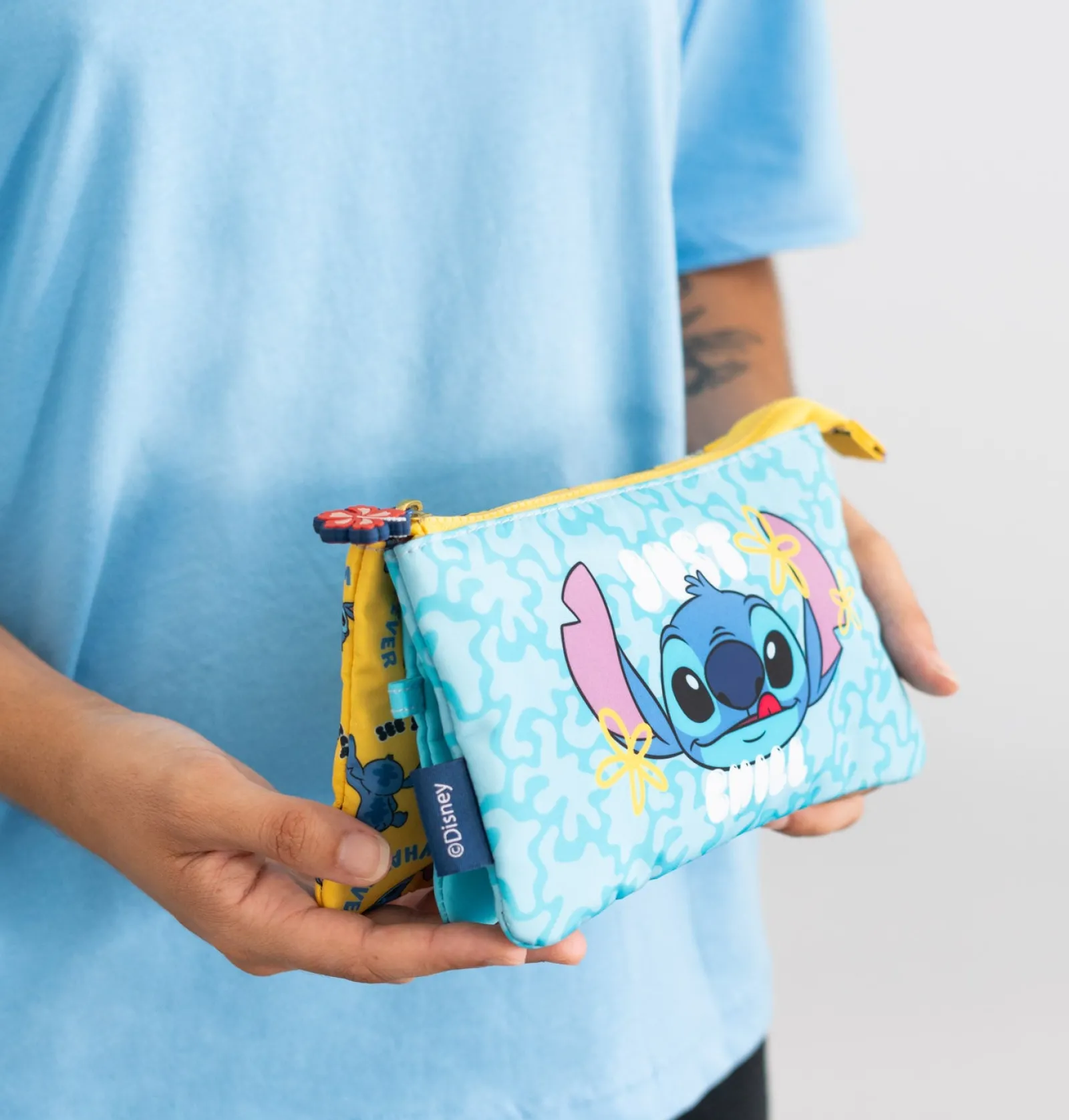 Stitch Estojo Triplo Tropical