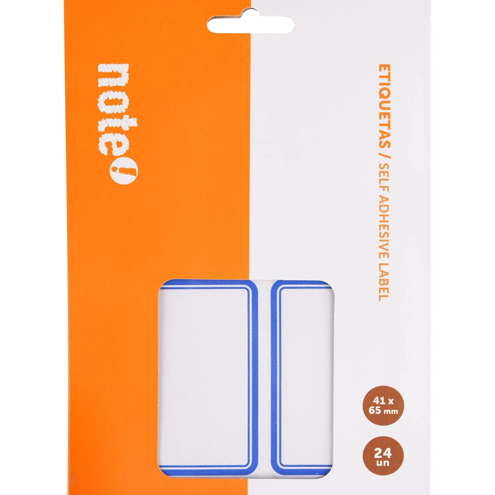 Note! Etiquetas Adesivas 41 x 65mm Borda Azul 24 unidades