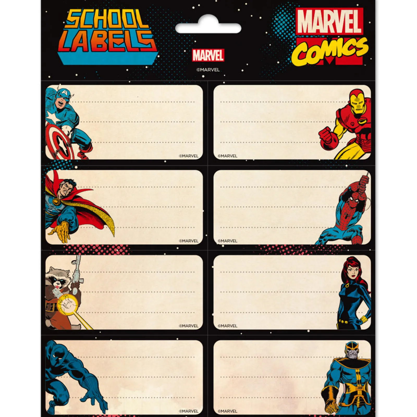 Discount Marvel Etiquetas Adesivas Comics Avengers