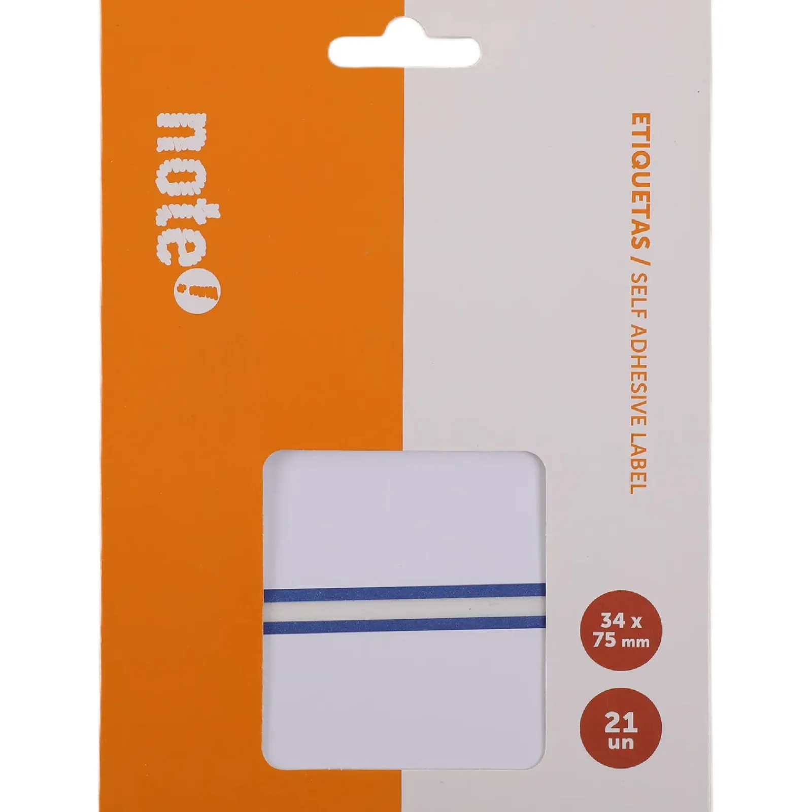Note! Etiquetas Adesivo 34*75Mm Azul 21 Unidades