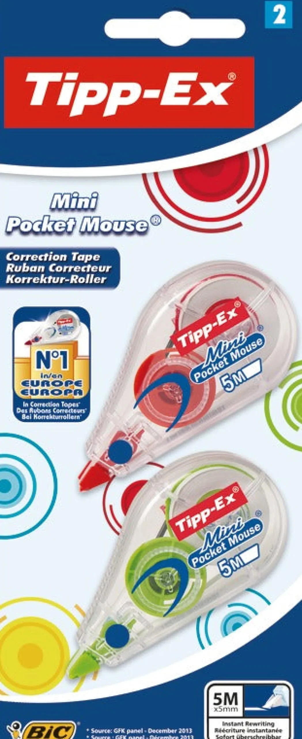 Discount Tipp-Ex Fita Corret Mini Pocket Mouse Coloridoors 2Unidades
