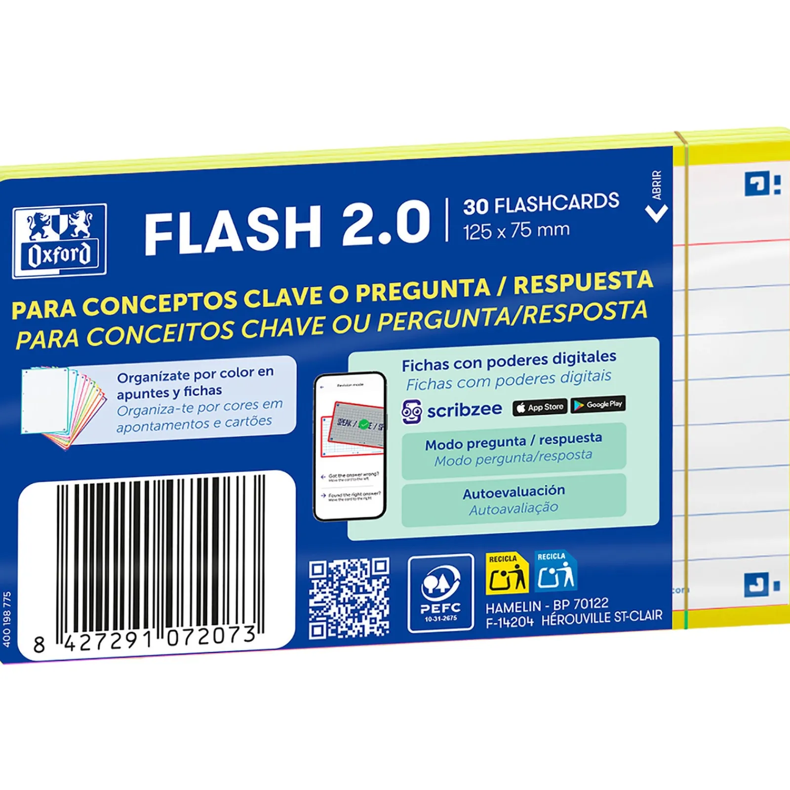 Hot Oxford Flashcards 2.0 A7 30 Folhas Amarelo