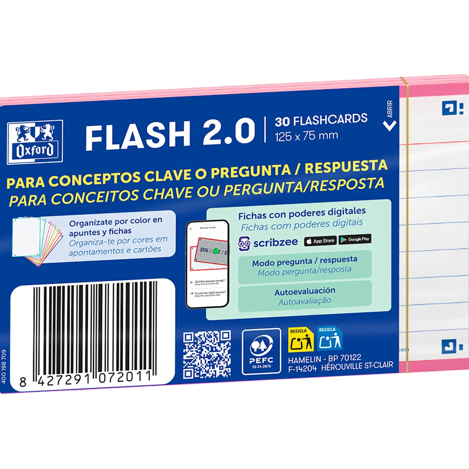 Oxford Flashcards 2.0 A7 30 Folhas Rosa