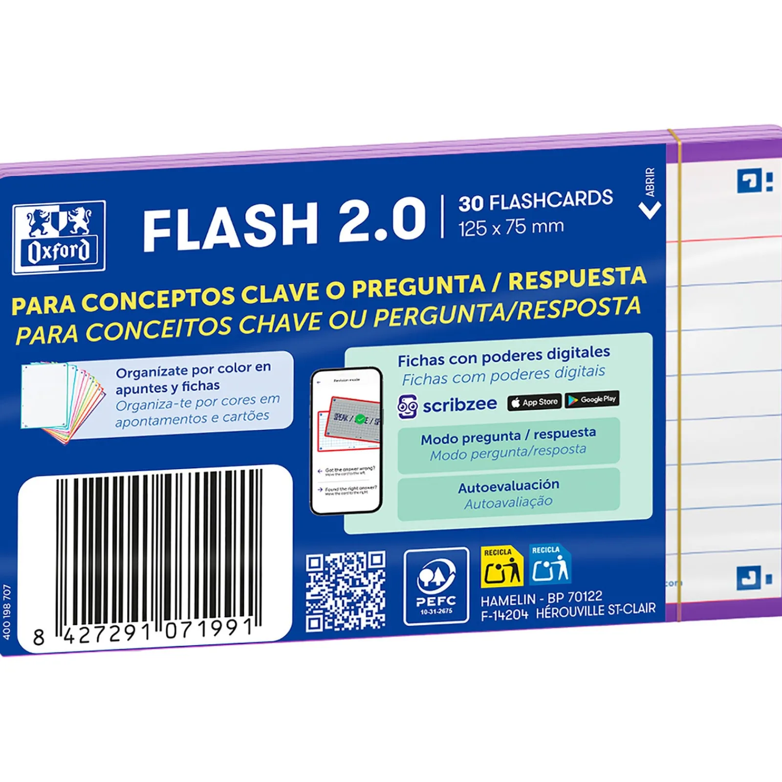 Oxford Flashcards 2.0 A7 30 Folhas Roxo