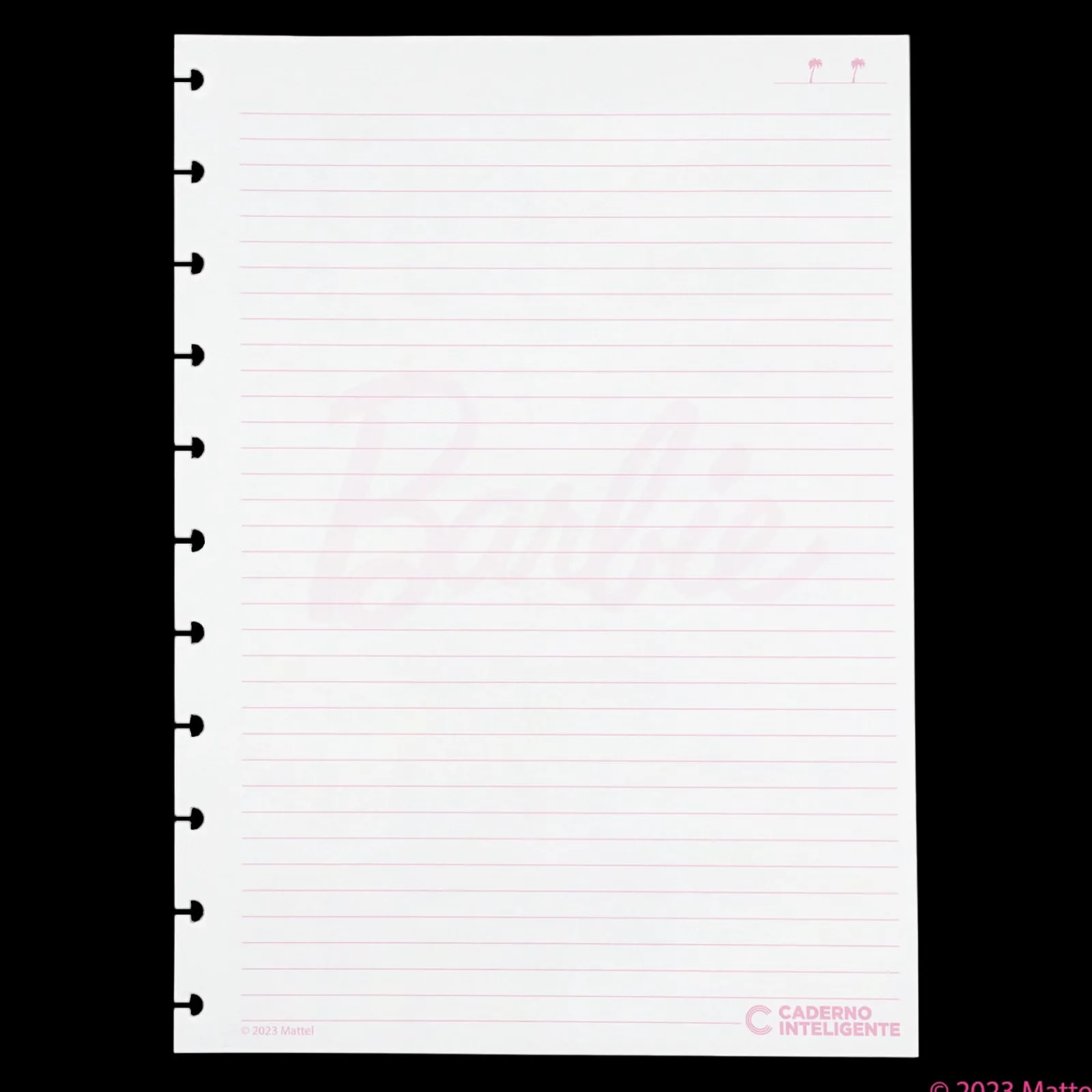 Note! Online Folhas Pautadas Grandes 90g Barbie™ Pink para Caderno Inteligente