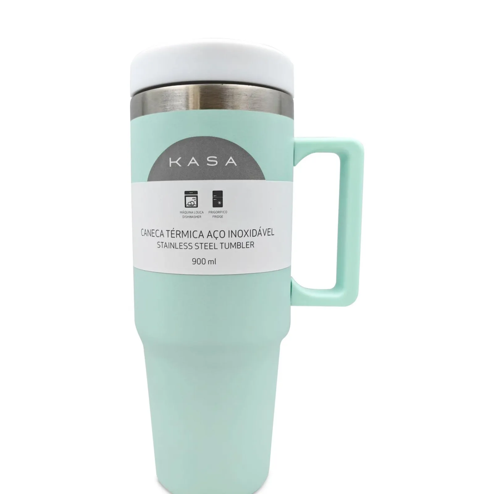 New Kasa Garrafa Térmica Verde em Aço Inoxidável