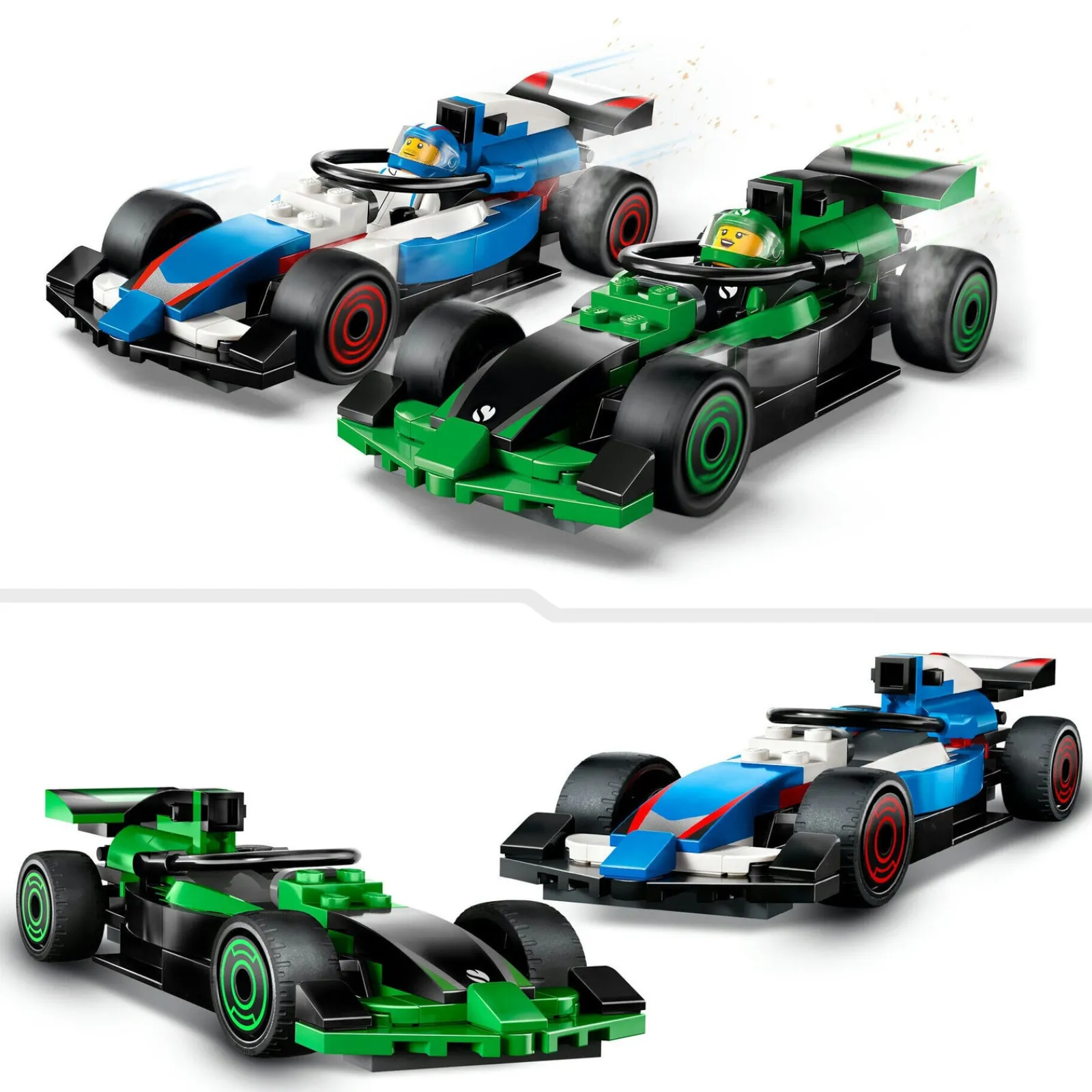 Clearance Lego-City Grelha com Carros de Corrida Vcarb e Sauber Lego