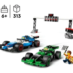 Clearance Lego-City Grelha com Carros de Corrida Vcarb e Sauber Lego