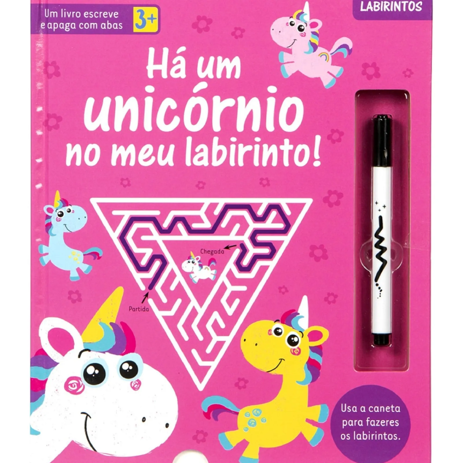 Porto Editora Há um Unicórnio no Meu Labirinto! - Um Livro Escreve e Apaga com Abas