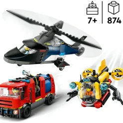 Lego-City Helicóptero, Camião E Submarino Lego