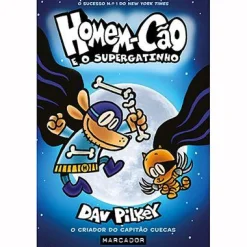 Marcador Homem-Cão N.º 4 - e o Supergatinho de Dav Pilkey