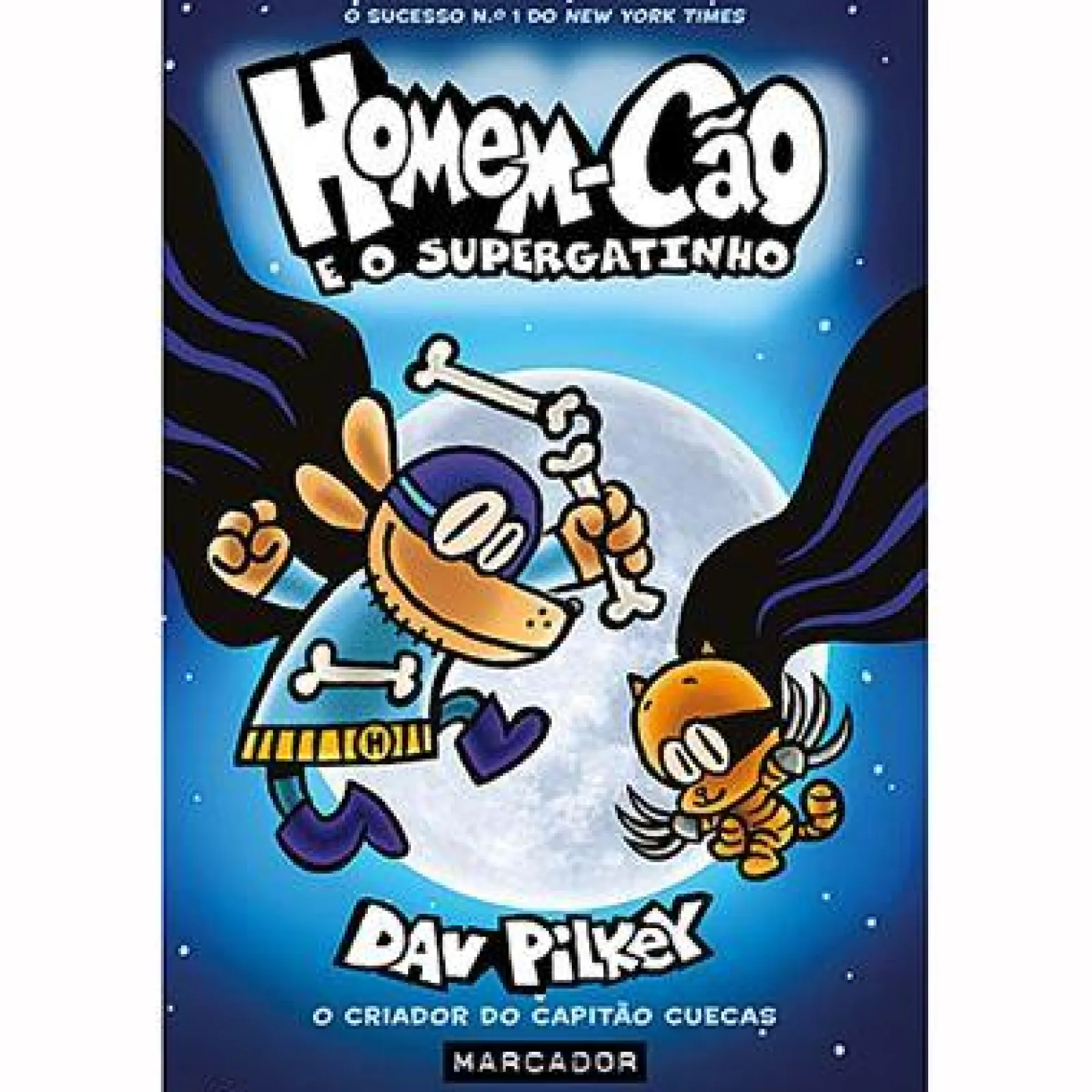 Marcador Homem-Cão N.º 4 - e o Supergatinho de Dav Pilkey
