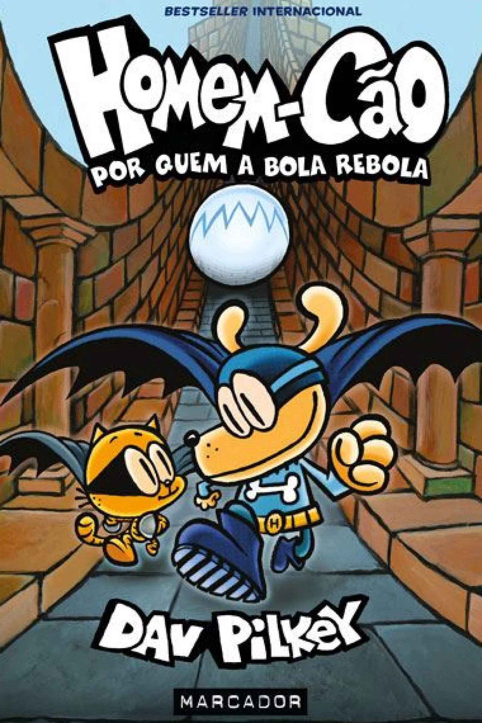 Hot Marcador Homem-Cão Nº 7 - por Quem a Bola Rebola de Dav Pilkey