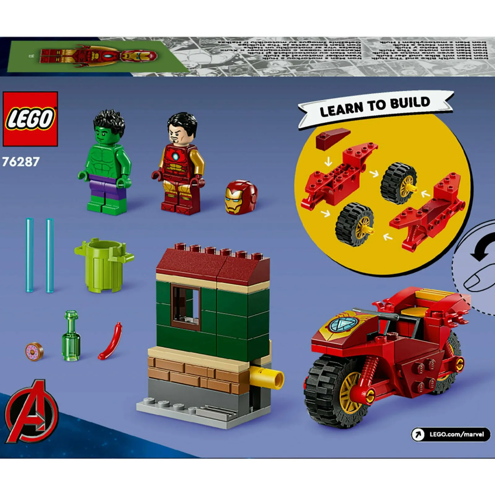 Lego-Super Hero Iron Man Com Mota E Hulk