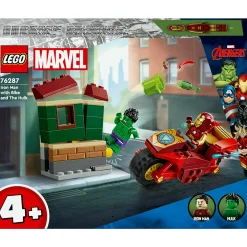 Lego-Super Hero Iron Man Com Mota E Hulk